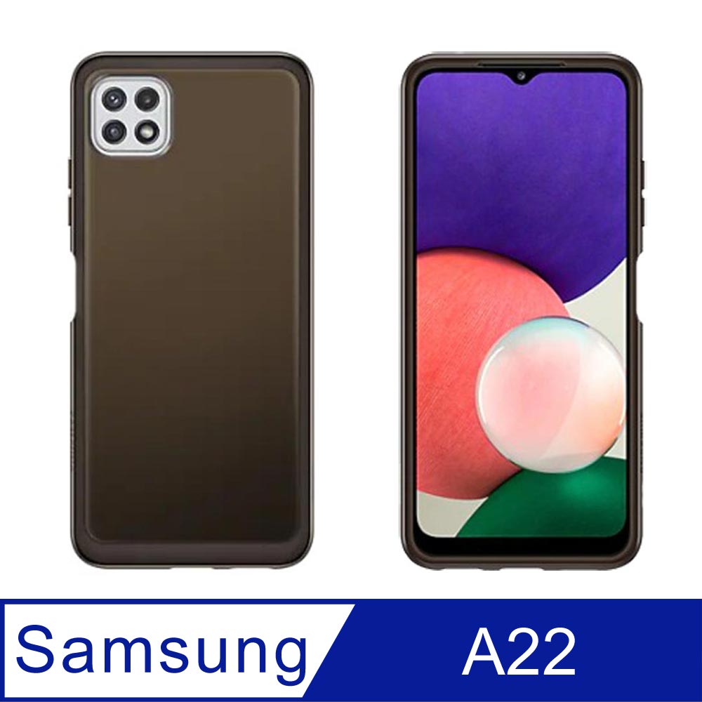 SAMSUNG Galaxy A22 原廠 輕薄透視背蓋【黑】