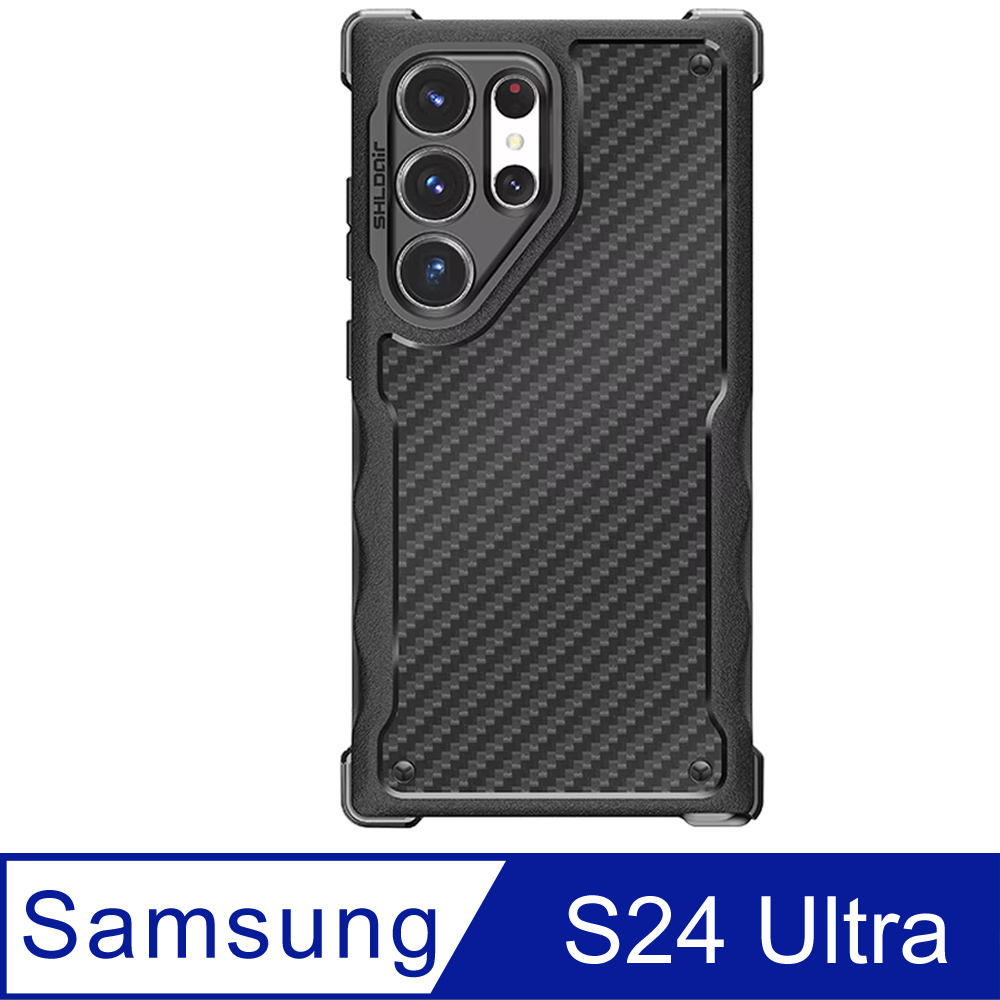SAMSUNG Galaxy S24 Ultra 軍規防摔保護殼【黑】GP-FPS928