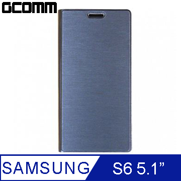 GCOMM Galaxy S6 Metalic Texture 金屬質感拉絲紋超纖皮套 優雅藍