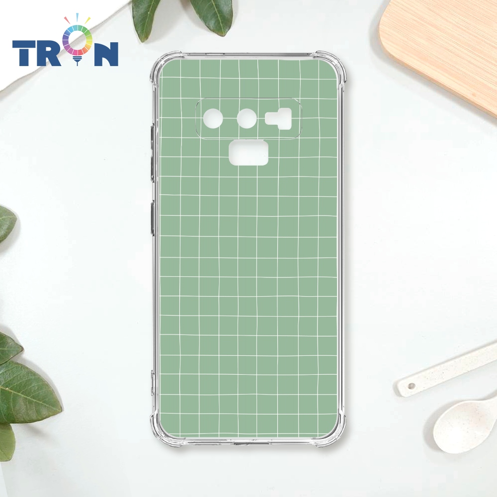 TRON 三星 NOTE 9 手繪簡約方格紋A款 四角防摔殼 手機殼