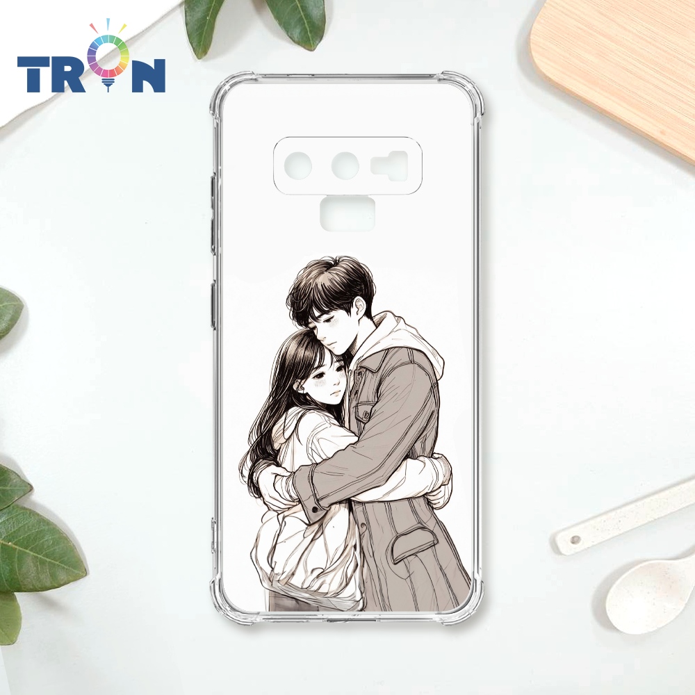 TRON 三星 NOTE 9 情侶深情擁抱素描系列 四角防摔殼 手機殼