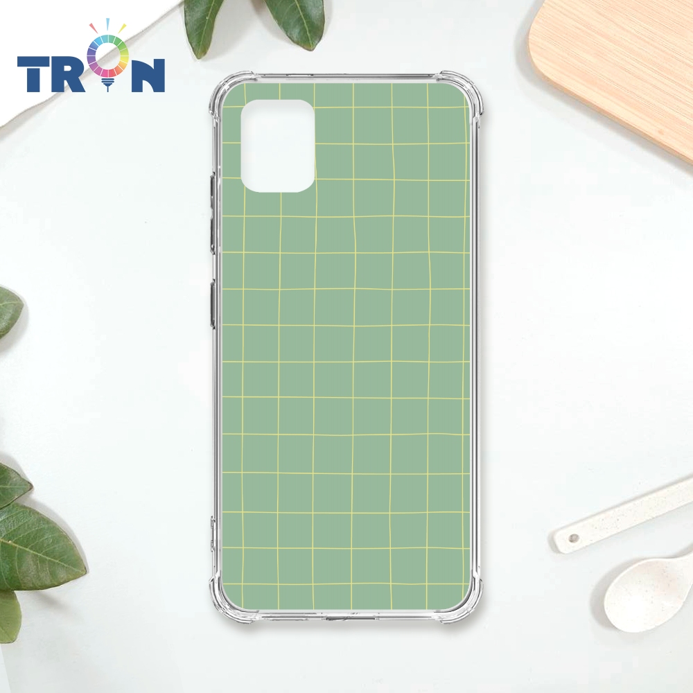 TRON 三星 NOTE 10 LITE 手繪簡約方格紋B款 四角防摔殼 手機殼