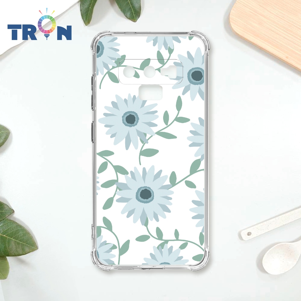 TRON 三星 NOTE 9 平塗手繪花C款 四角防摔殼 手機殼