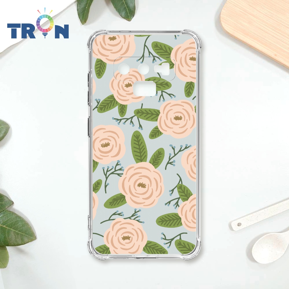 TRON 三星 NOTE 9 平塗手繪花D款 四角防摔殼 手機殼