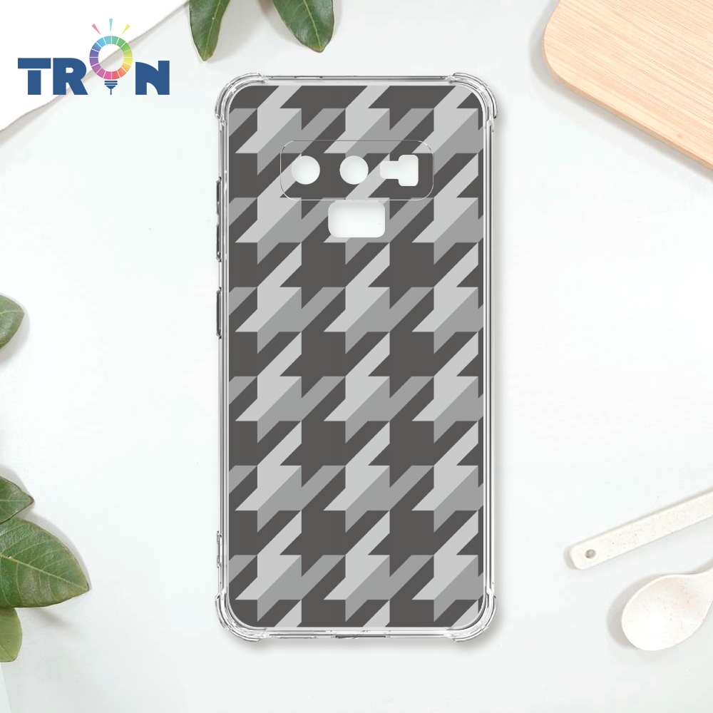 TRON 三星 NOTE 9 立體千鳥紋 四角防摔殼 手機殼