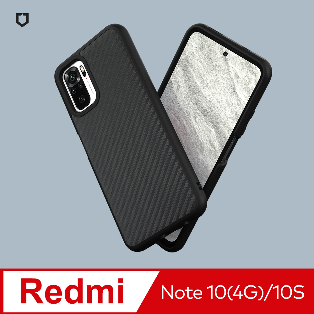 【犀牛盾】紅米 Note 10 (4G) / 10S (6.43吋) SolidSuit 防摔背蓋手機保護殼-碳纖維紋路
