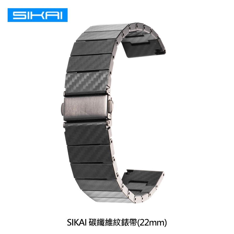 SIKAI SAMSUNG Galaxy watch 3(45mm) 碳纖維紋錶帶(22mm)