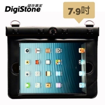 DigiStone iPad mini 7.9吋平板電腦防水袋/保護套/可觸控(溫度計型)適7.9吋以下平板-黑色x1P