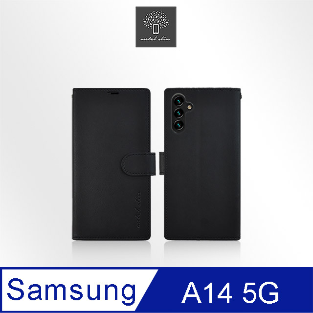 Metal-Slim Samsung Galaxy A14 5G 高仿小牛皮磁吸多工卡匣TPU皮套