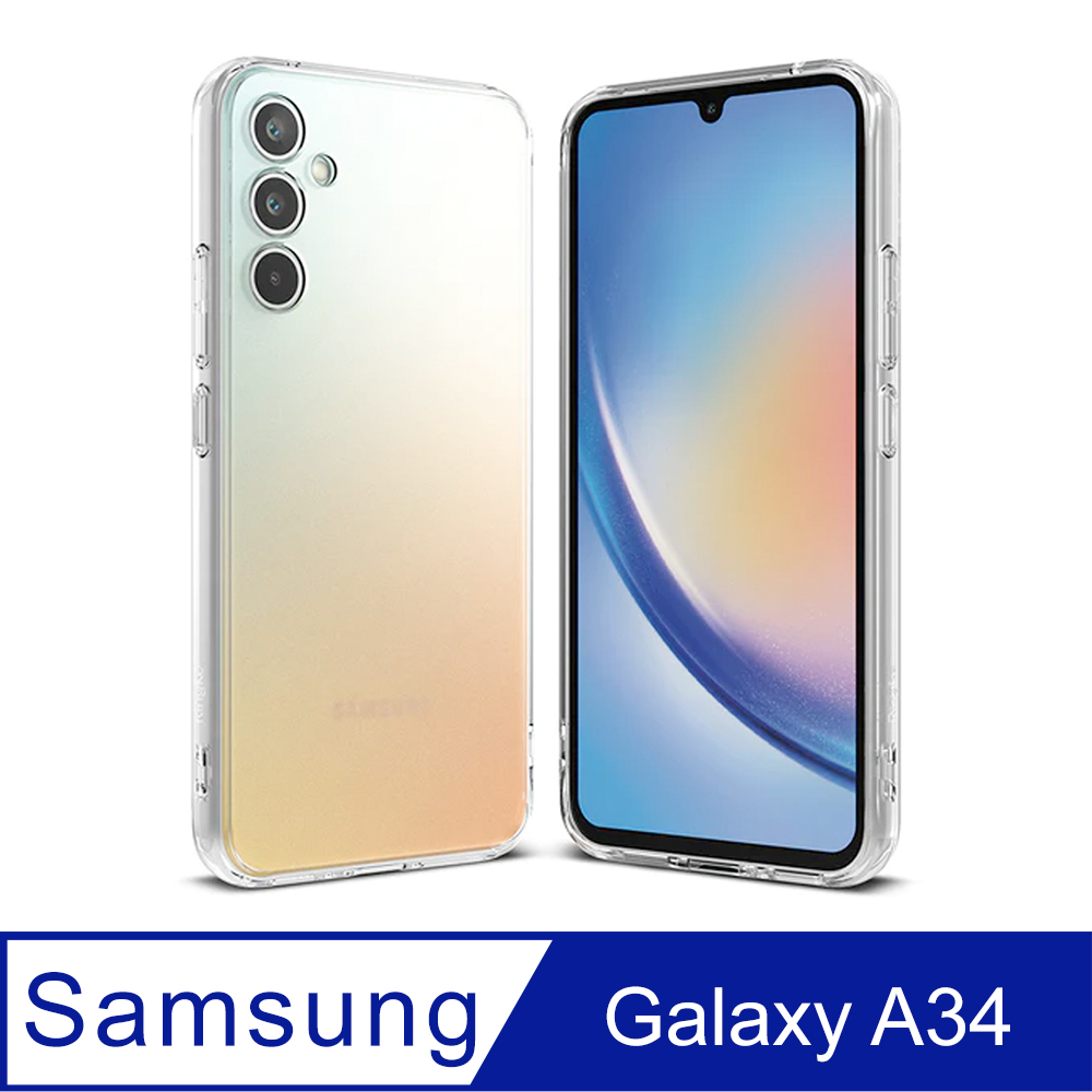 Rearth 三星 Galaxy A34 5G(Ringke Fusion) 抗震保護殼(霧透)