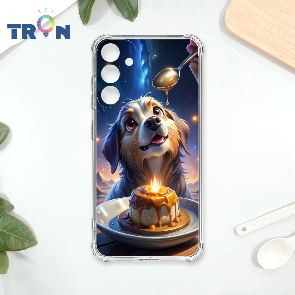 TRON 三星 A34 吃布丁的動物 四角防摔殼 手機殼