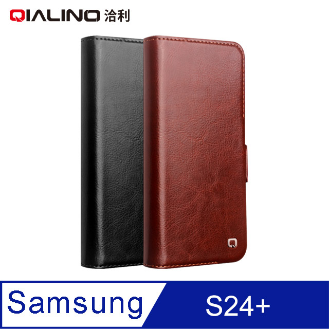QIALINO SAMSUNG 三星 Galaxy S24+ (磁扣款) 可站立 可插卡