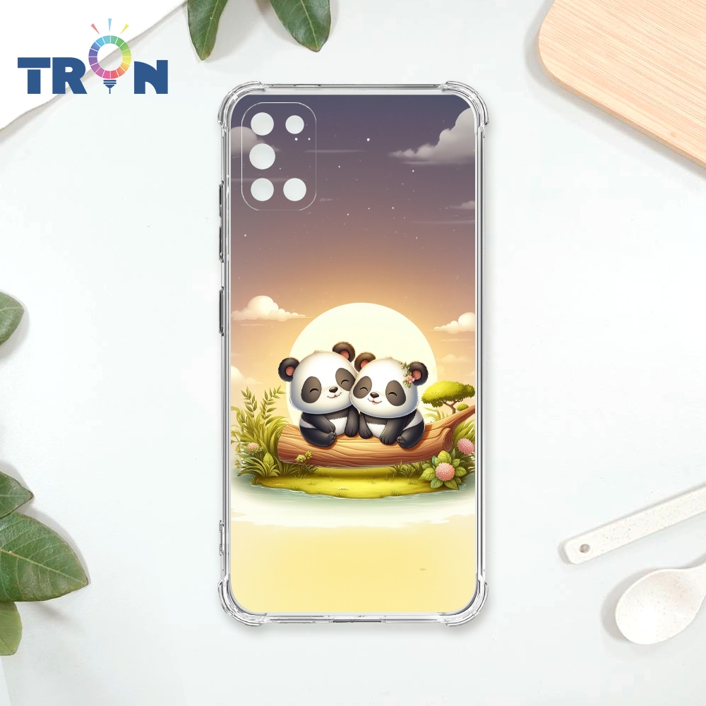 TRON 三星 A31 可愛萌熊貓 四角防摔殼 手機殼