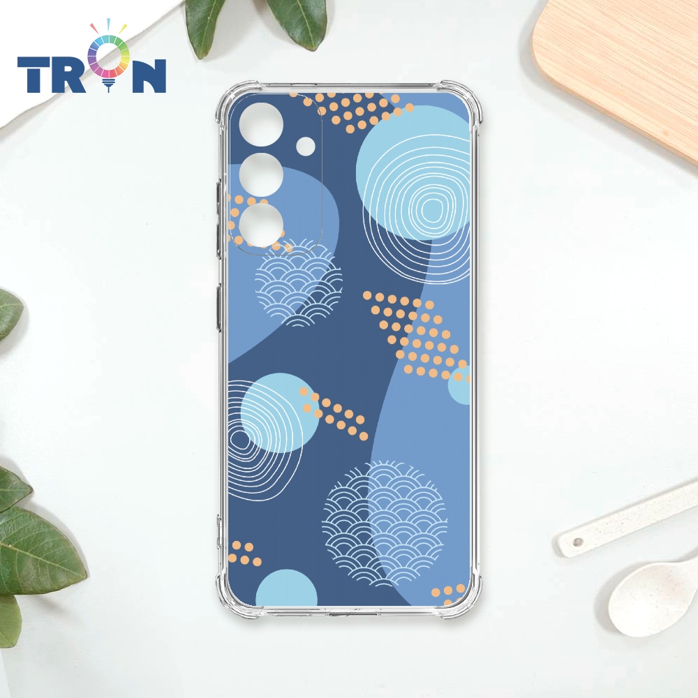TRON 三星 A34 日系和風圓點海波系列 四角防摔殼 手機殼