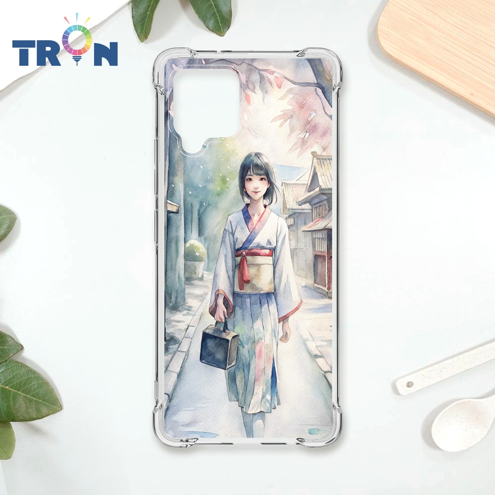 TRON 三星 A42 水彩少女 四角防摔殼 手機殼