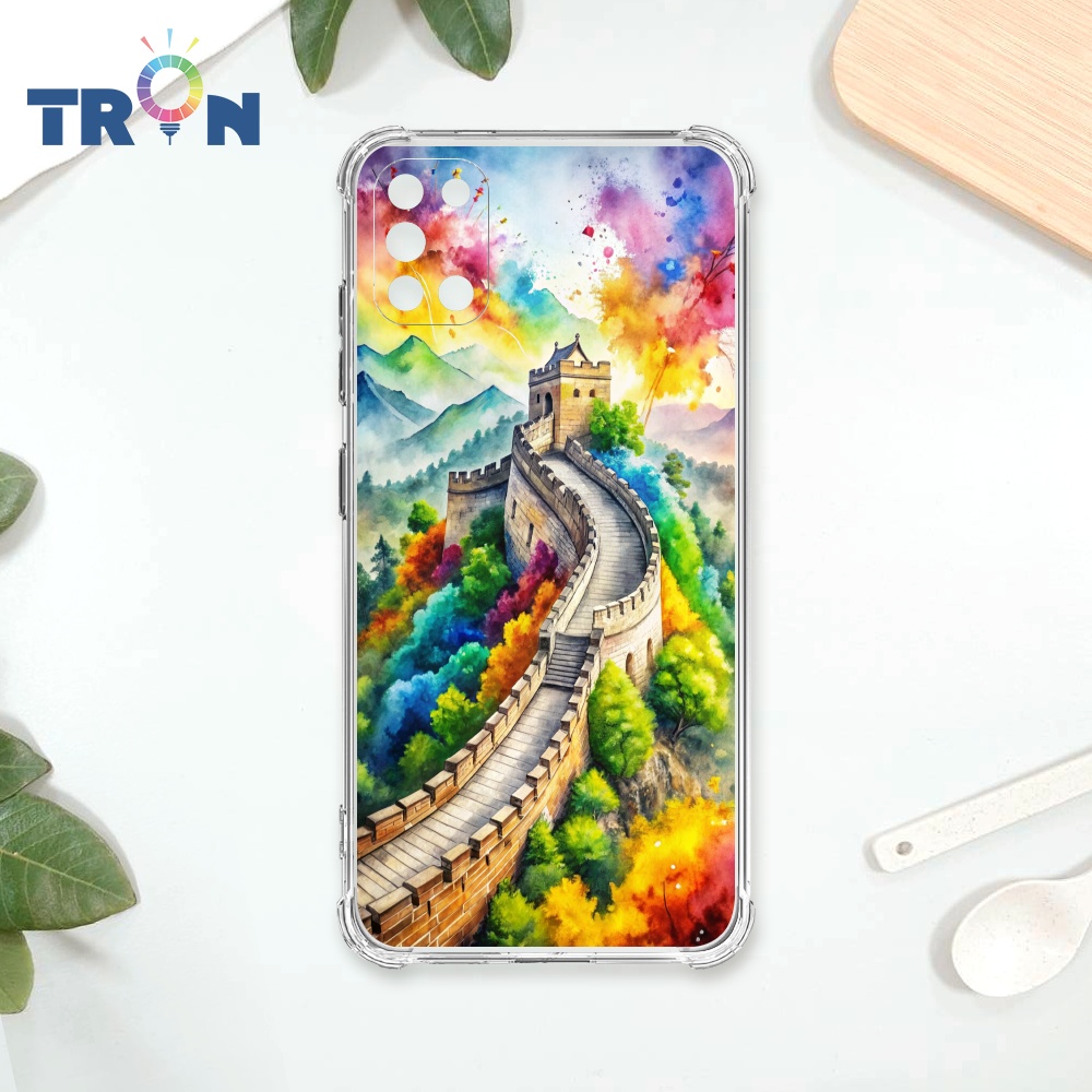 TRON 三星 A31 建築水墨彩畫 四角防摔殼 手機殼