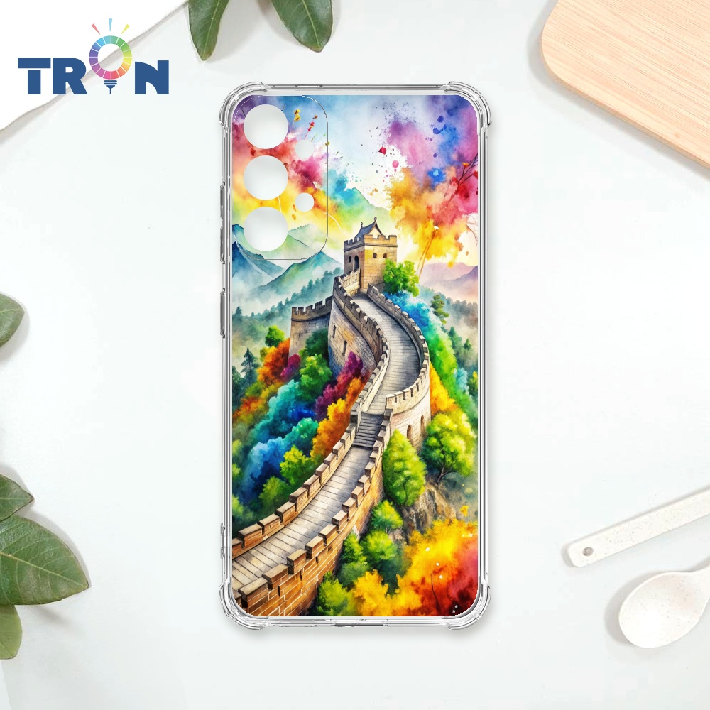 TRON 三星 A33 5G 建築水墨彩畫 四角防摔殼 手機殼