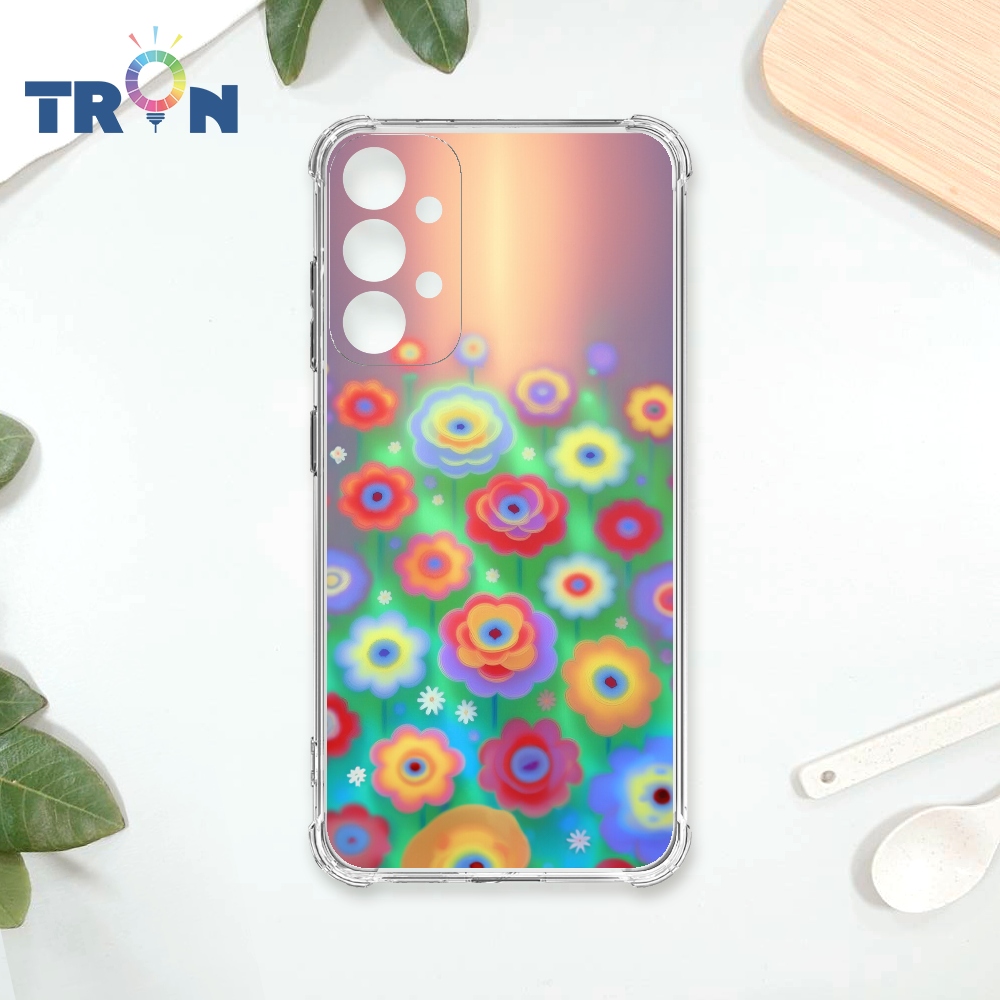 TRON 三星 A33 5G 炫彩花朵 四角防摔殼 手機殼