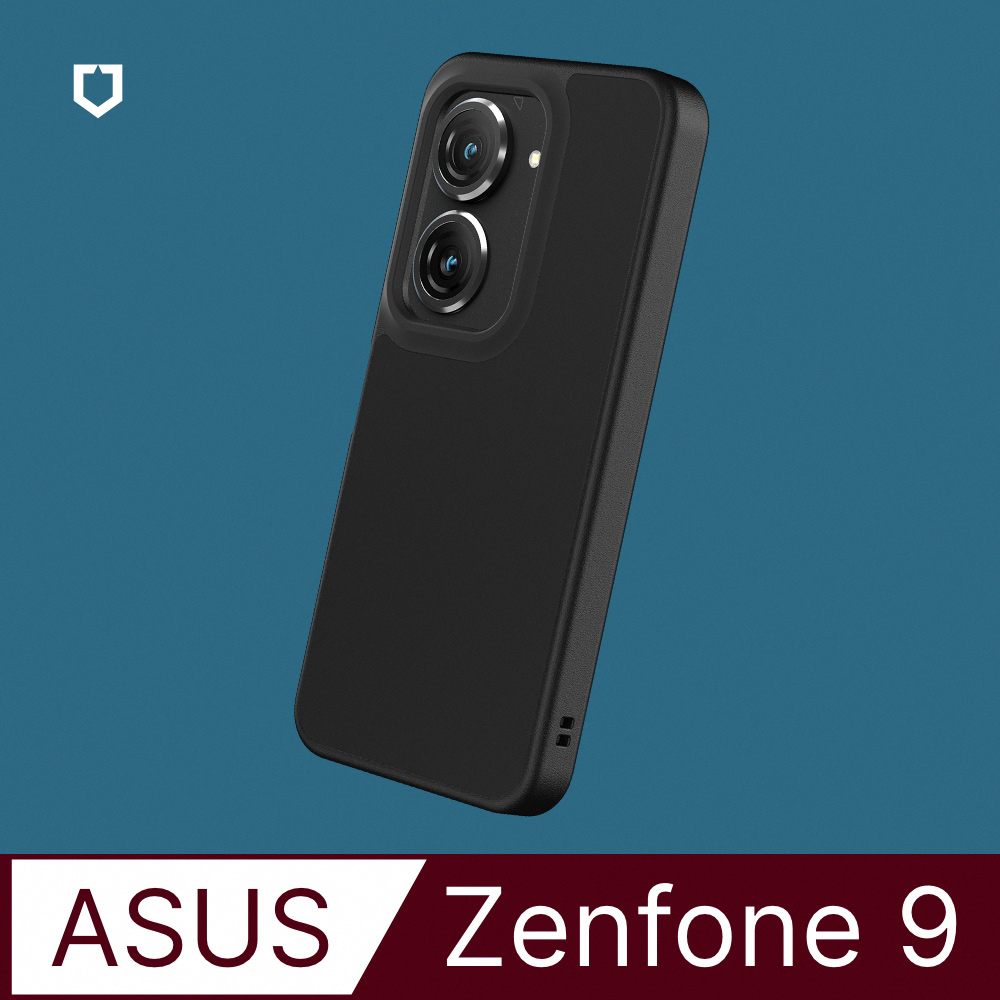 【犀牛盾】ASUS Zenfone 9 (5.9吋) SolidSuit 經典防摔背蓋手機保護殼-黑色
