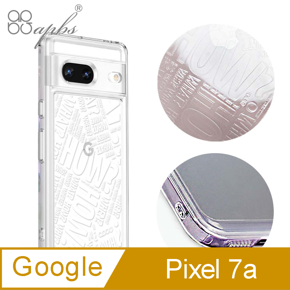 apbs Google Pixel 7a 浮雕感防震雙料手機殼-4W