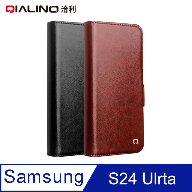 QIALINO SAMSUNG 三星 Galaxy S24 Ultra (磁扣款) 可站立 可插卡