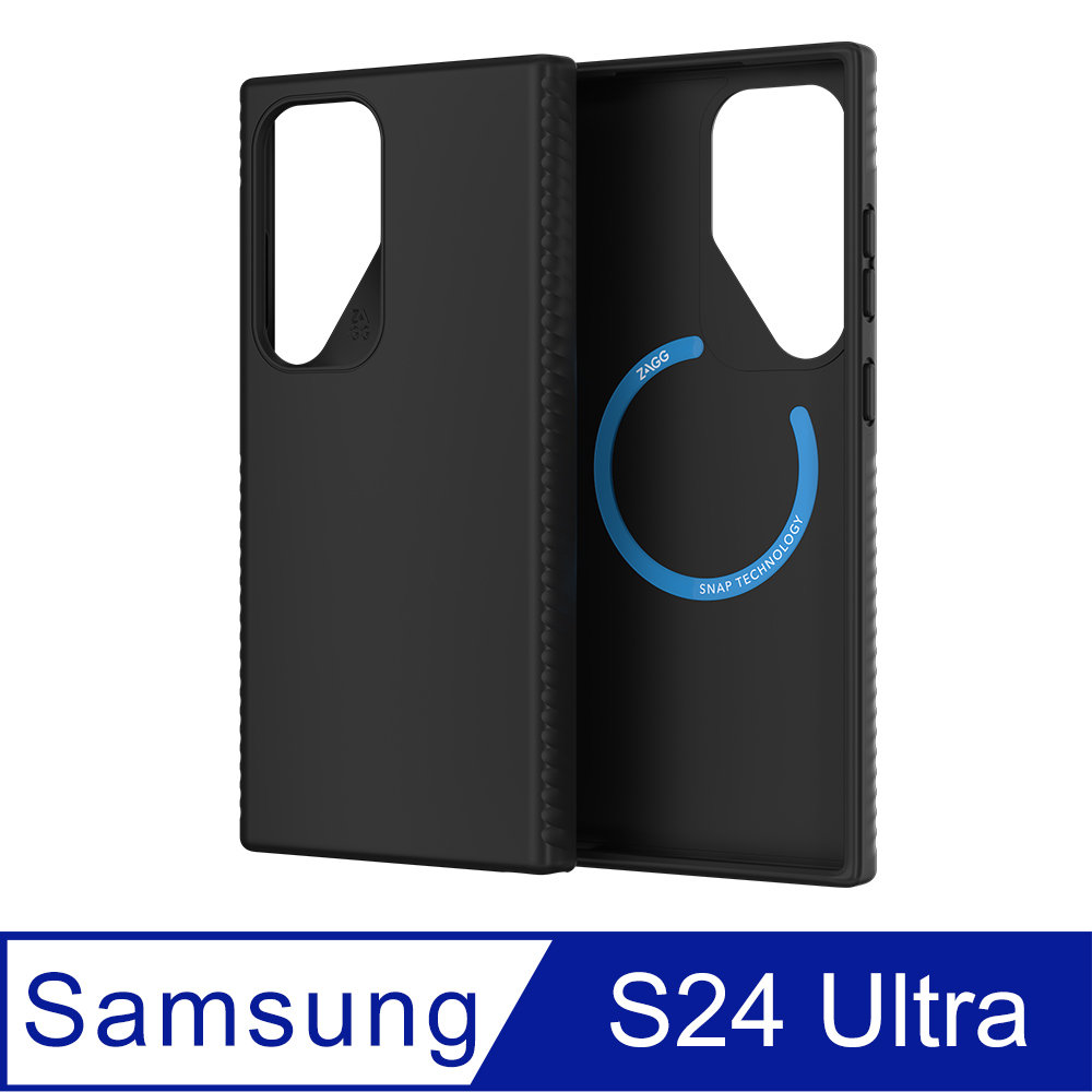 ZAGG Samsung Galaxy S24 Ultra 裡約 黑色磁吸款-石墨烯防摔保護殼