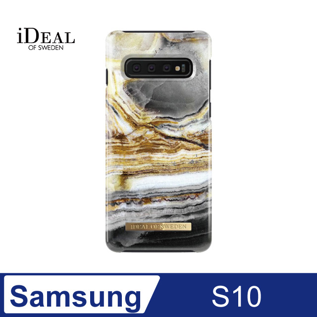 IOS Samsung Galaxy S10 北歐時尚瑞典流行手機殼-太空瑪瑙大理石
