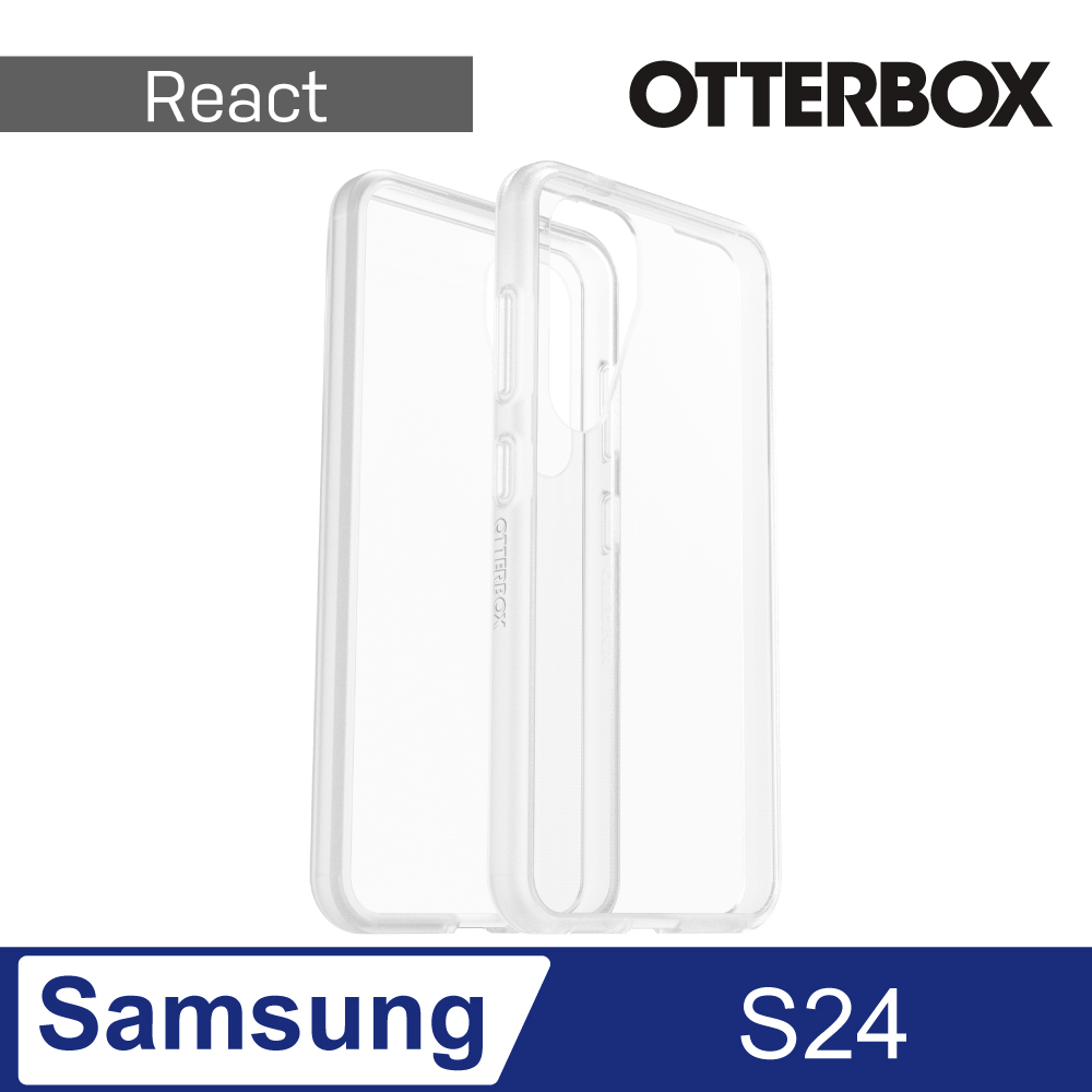 OtterBox Samsung Galaxy S24 React輕透防摔殼-透明