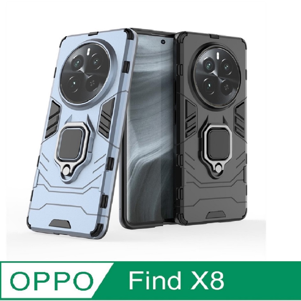 OPPO Find X8 黑豹鎧甲支架四角防摔手機殼保護殼保護套