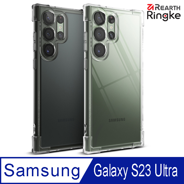【Ringke】三星 Galaxy S23 Ultra [Fusion Bumper 防撞緩衝手機保護殼 透明 霧黑
