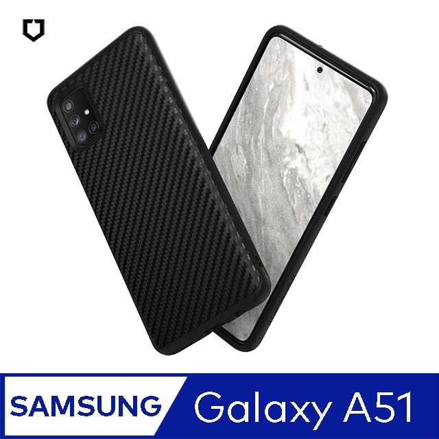 【犀牛盾】Samsung Galaxy A51 (4G) (6.5吋) SolidSuit 防摔背蓋手機保護殼-碳纖維紋路