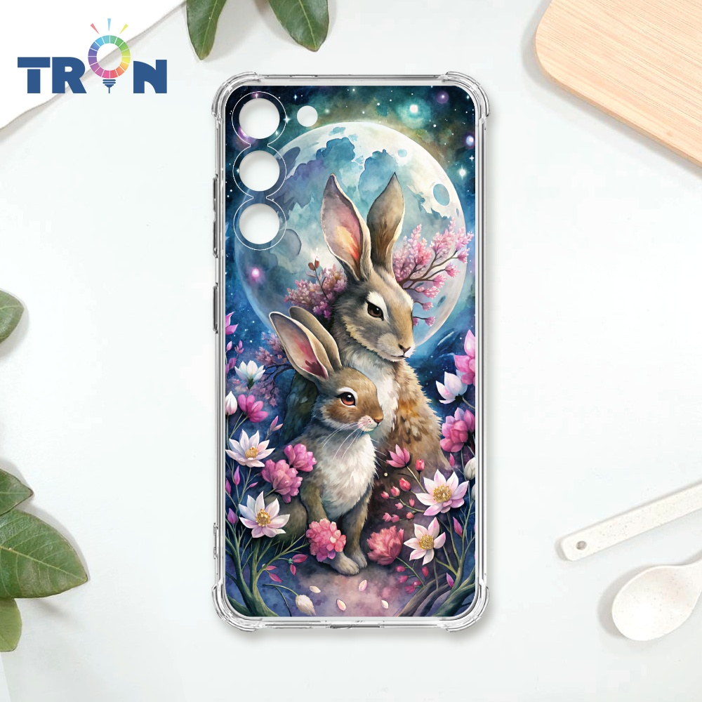 TRON 三星 S23 PLUS 月球上的兔子 四角防摔殼 手機殼