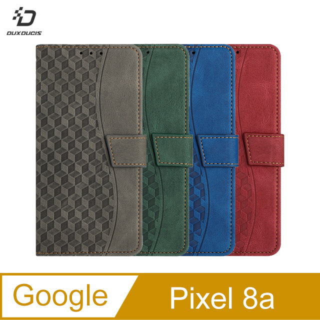 DUX DUCIS Google Pixel 8a 菱格紋側翻皮套
