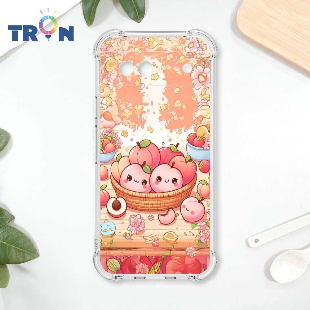TRON GOOGLE Pixel 8A 2顆快樂的水蜜桃 四角防摔殼 手機殼