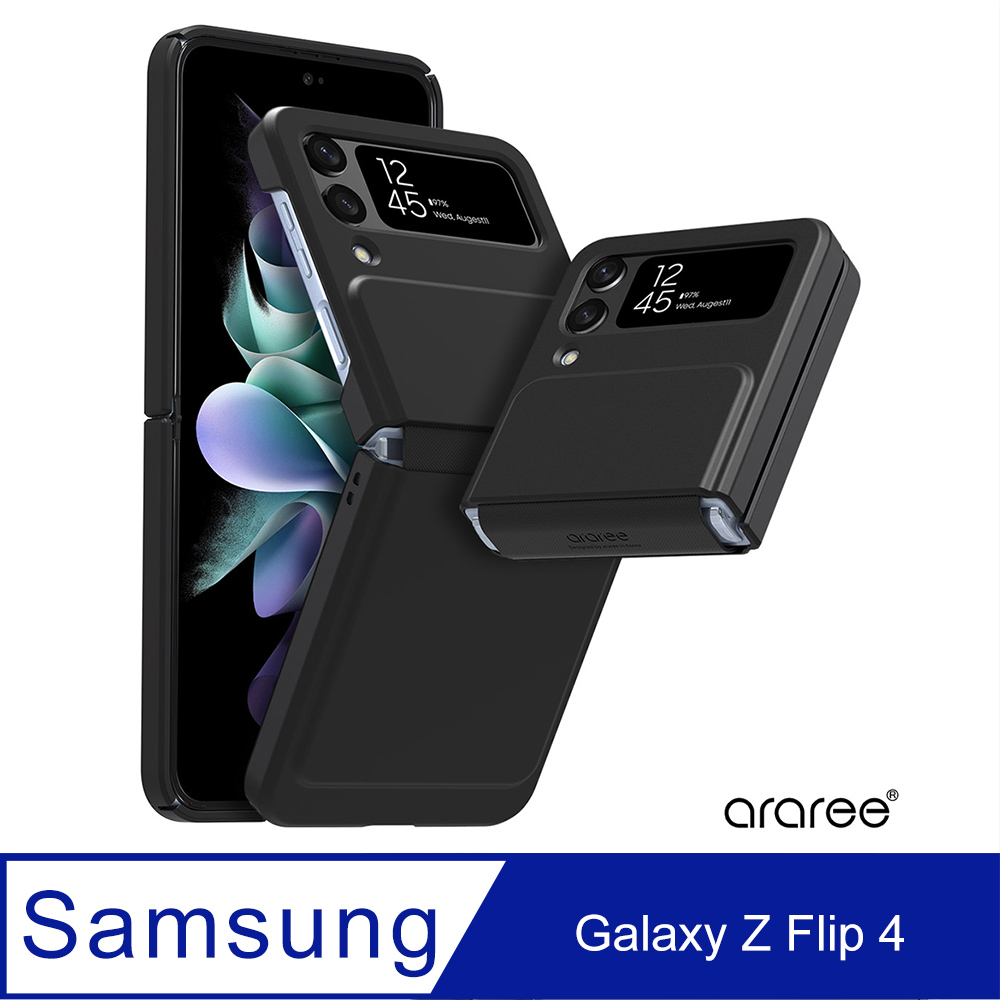 Araree 三星 Galaxy Z Flip 4 高質感保護殼(Aeroflex-黑)