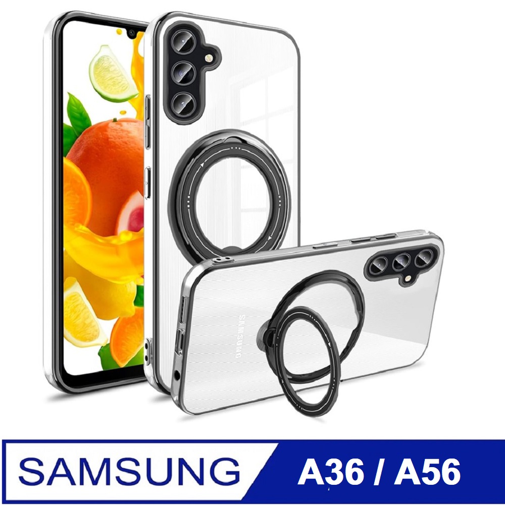 SAMSUNG Galaxy A36 / A56 亮盾360度磁吸指環支架手機殼保護