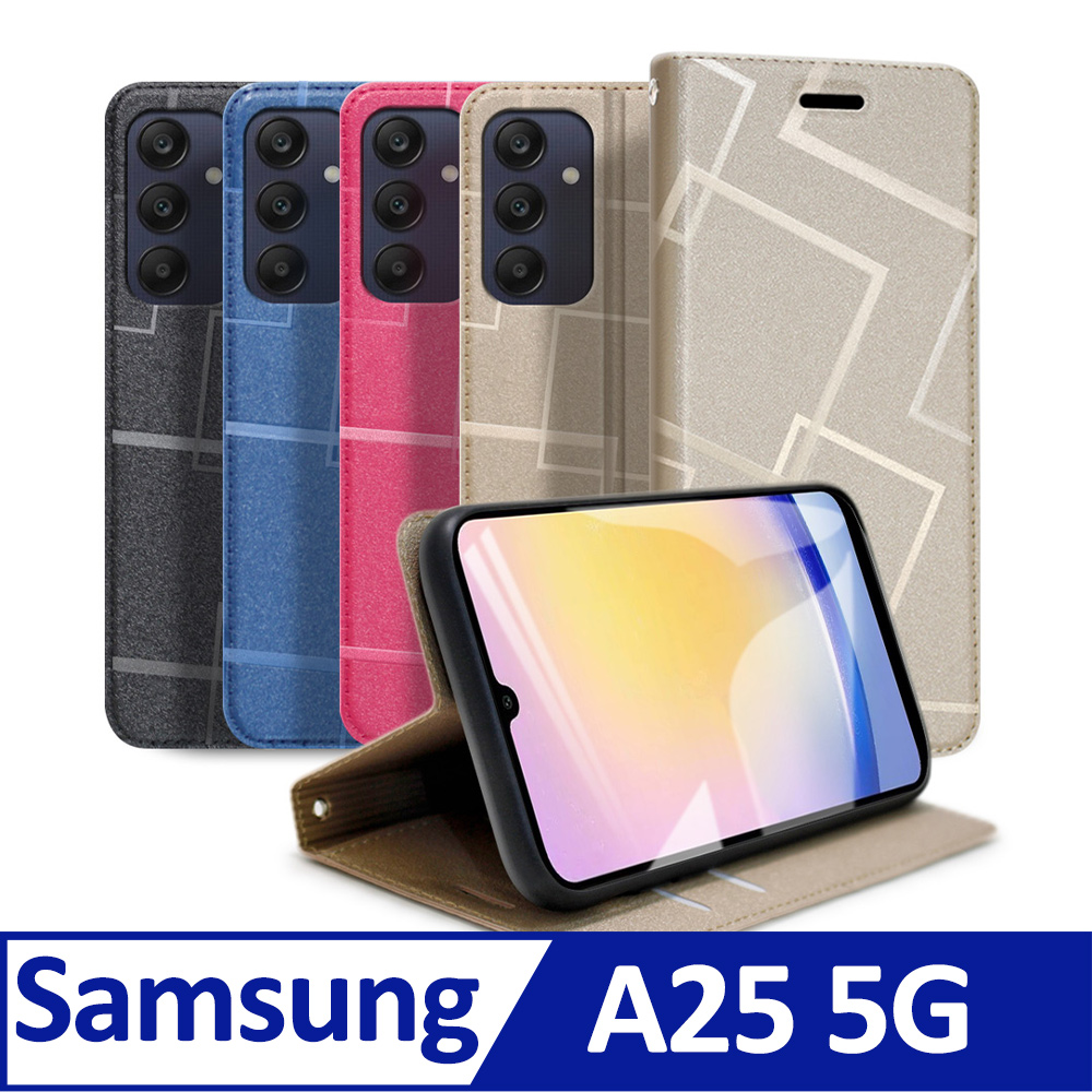 GENTEN for Samsung Galaxy A25 5G 極簡立方磁力手機皮套