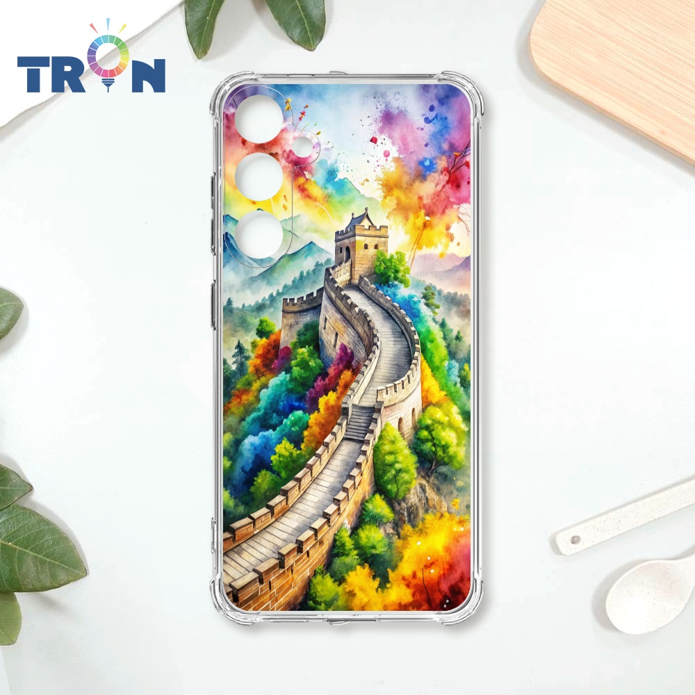 TRON 三星 A55 建築水墨彩畫 四角防摔殼 手機殼