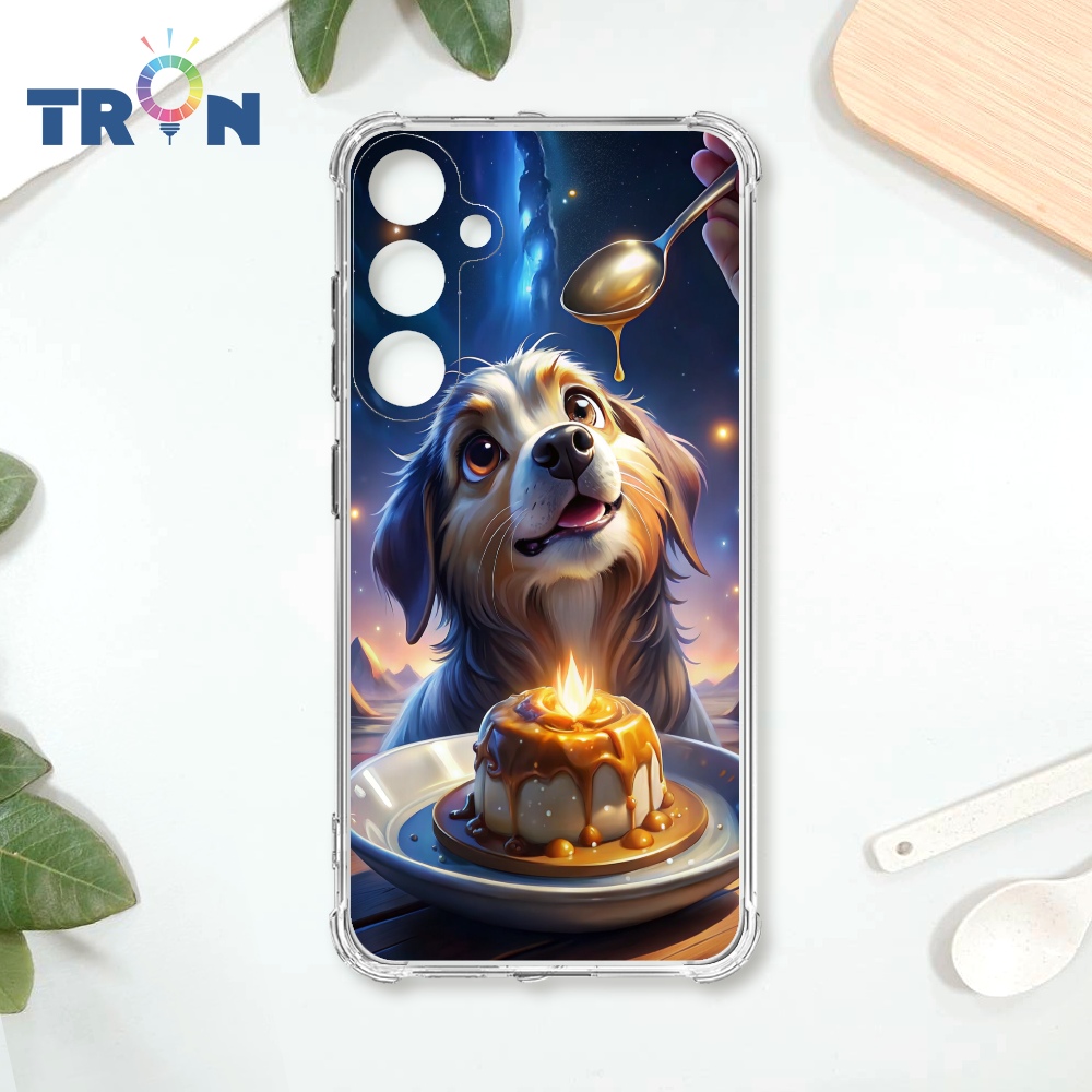 TRON 三星 A35 吃布丁的動物 四角防摔殼 手機殼