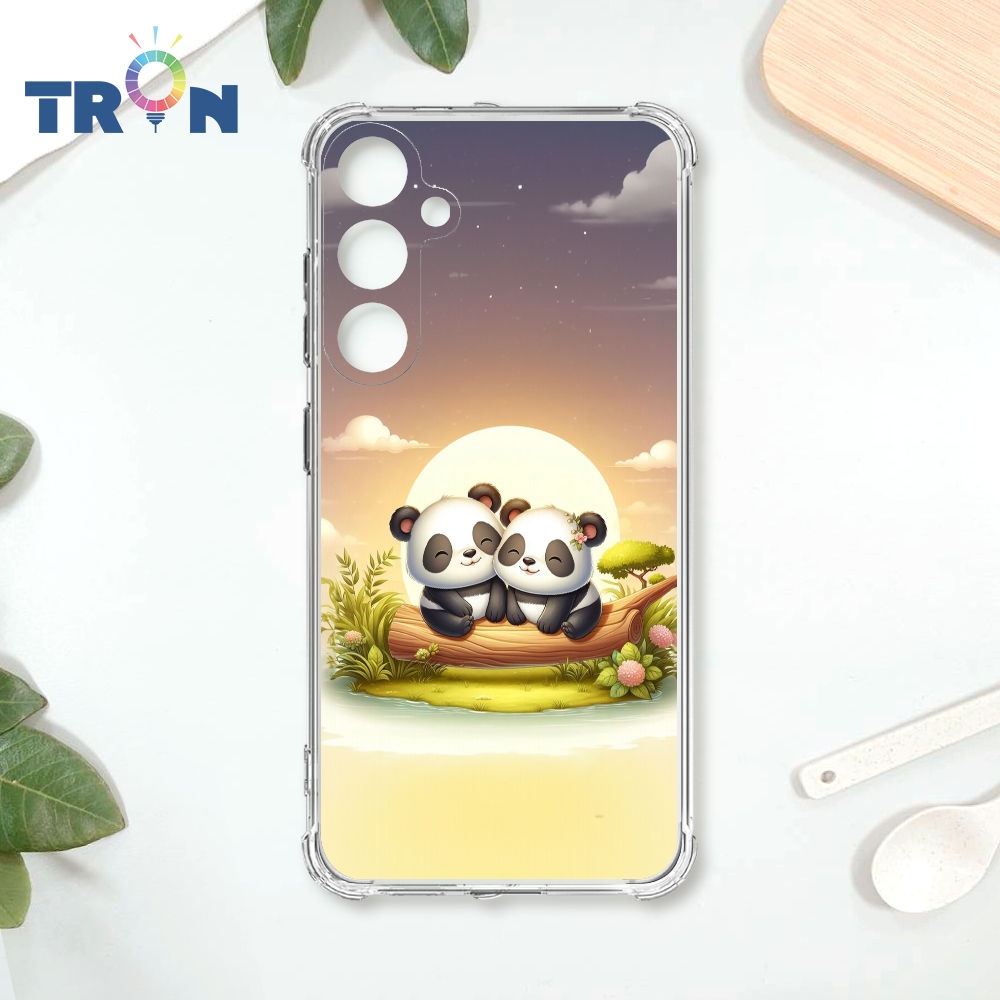 TRON 三星 A55 可愛萌熊貓 四角防摔殼 手機殼