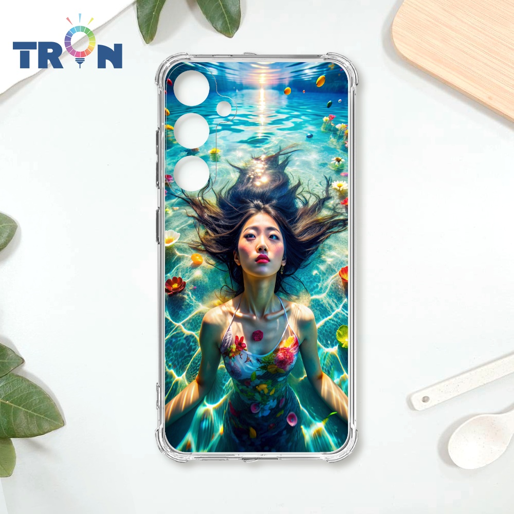 TRON 三星 A55 花海中游泳的少女 四角防摔殼 手機殼