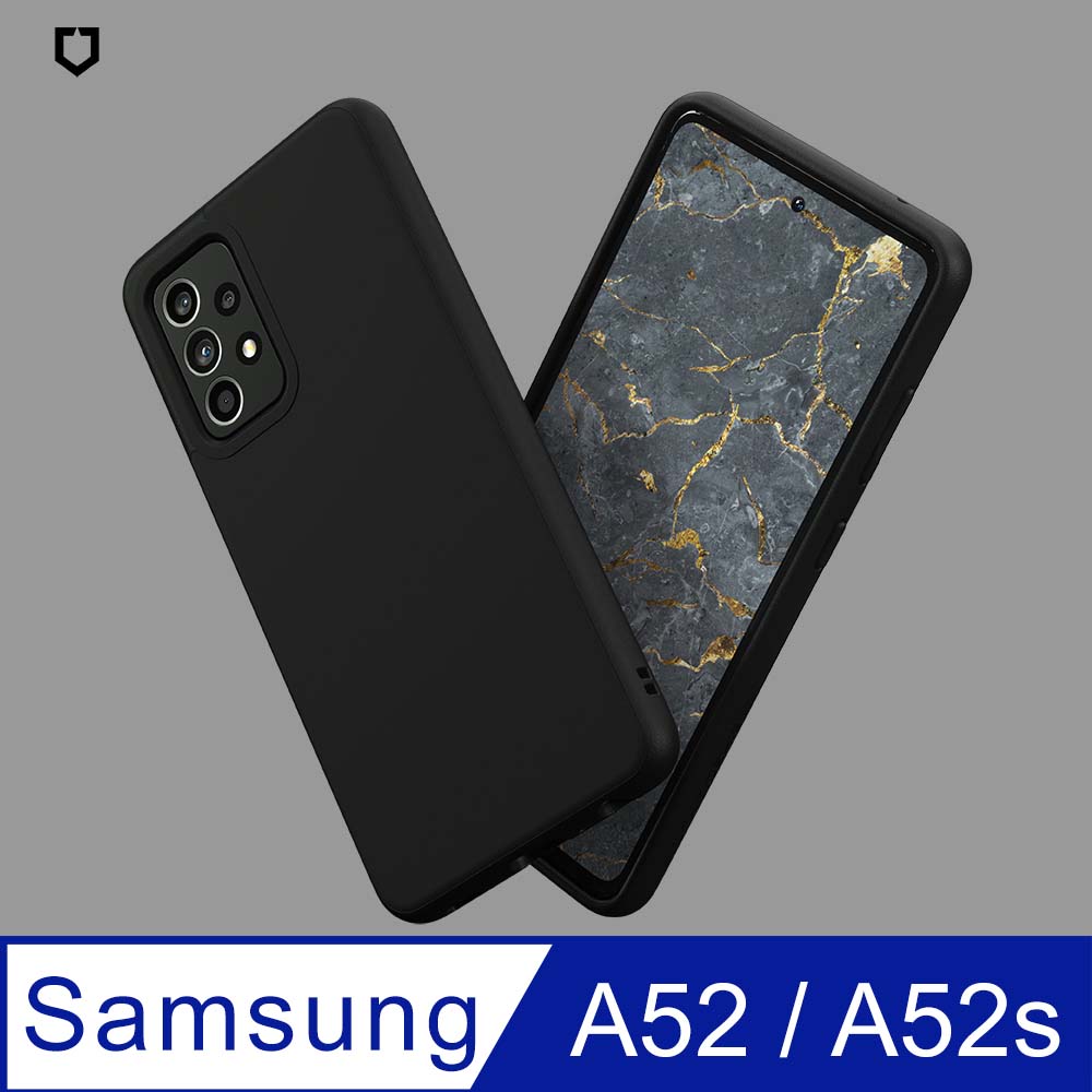 【犀牛盾】Samsung Galaxy A52 (4G/5G) (6.5吋) SolidSuit 經典防摔背蓋手機保護殼-黑色