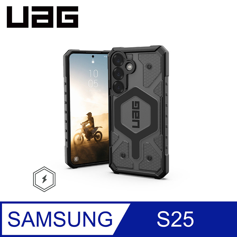 UAG Galaxy S25 磁吸耐衝擊經典保護殼-透黑(黑圈)