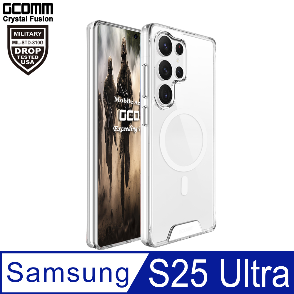 GCOMM 磁吸晶透軍規防摔殼 Crystal Fusion MagSafe相容 三星 S25 Ultra