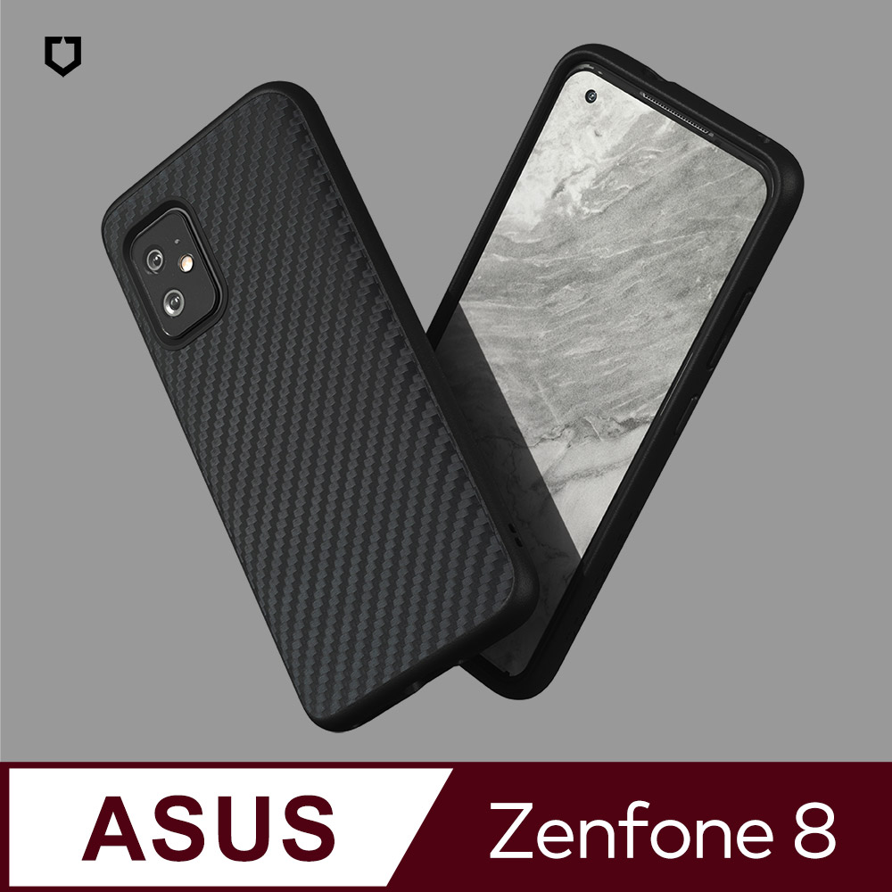 【犀牛盾】ASUS Zenfone 8 (5.9吋) SolidSuit 防摔背蓋手機保護殼-碳纖維紋路