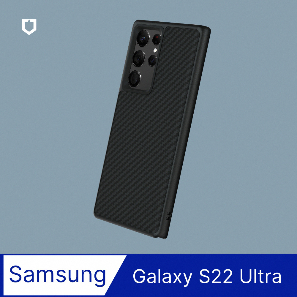 【犀牛盾】Samsung Galaxy S22 Ultra (6.8吋) SolidSuit 防摔背蓋手機保護殼-碳纖維紋路