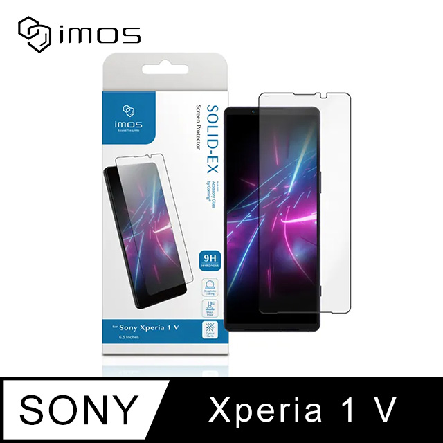 iMOS Sony Xperia 1 V 2.5D黑邊玻璃保護貼 美商康寧公司授權 (AGbC)