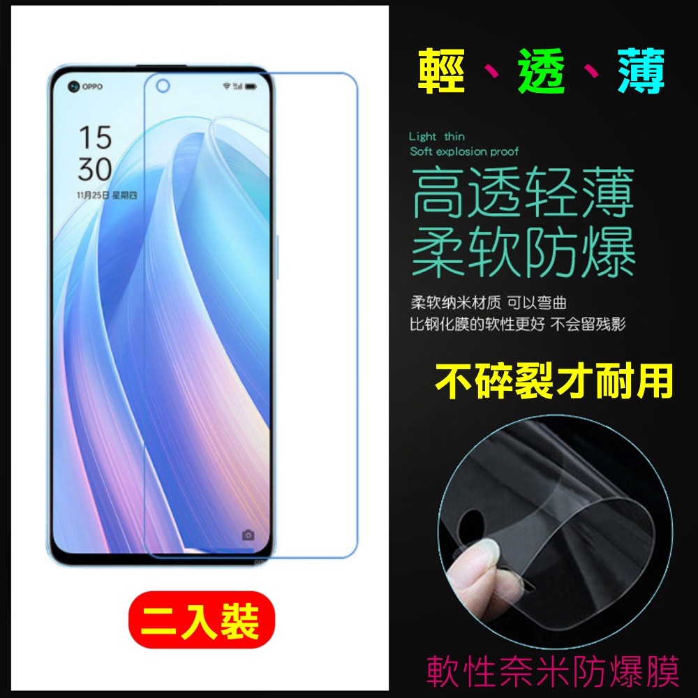 OPPO RENO 7 5G 防刮高畫質膜螢幕保護貼(亮面Pet/二入裝)