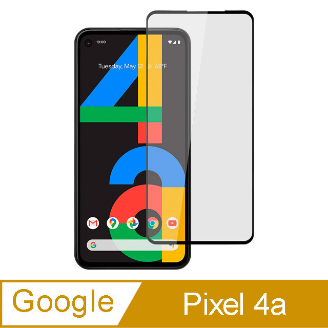 【Ayss】Google Pixel 4a/5.81吋/2020/平面全滿版手機鋼化玻璃保護貼/全滿膠/四邊弧邊-黑