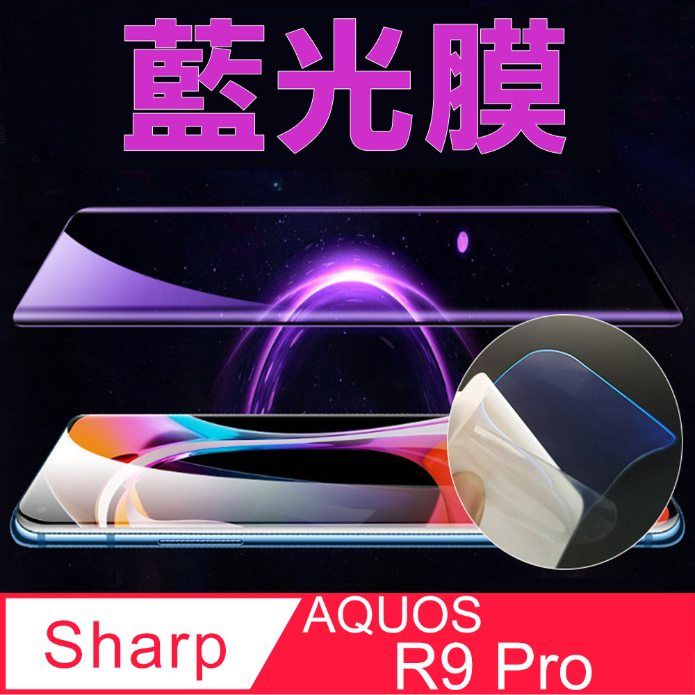 [太極定位柔韌膜 Sharp AQUOS R9 Pro 全屏手機螢幕保護貼(降藍光膜)